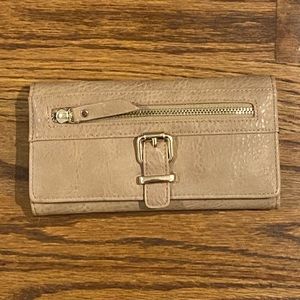 Brown fake leather wallet